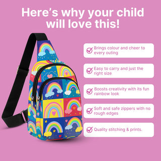 PACK OF 10 | The Rainbow Print Crossbody Bag for Kids -229 per pc- (Prepaid Only)
