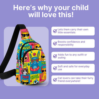 PACK OF 10 | The Cat Print Crossbody Bag for Kids -229 per pc- (Prepaid Only)