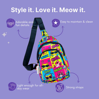 PACK OF 10 | The Cat Print Crossbody Bag for Kids -229 per pc- (Prepaid Only)