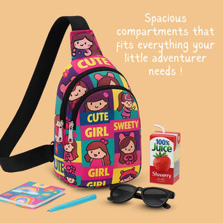 PACK OF 10 | The Girl Print Crossbody Bag for Kids -229 per pc- (Prepaid Only)