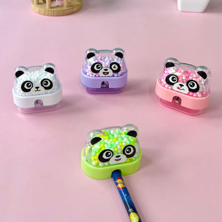 Cute Panda Design Pencil Sharpener for Kids (Random Colour)