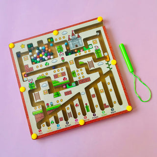 Colorful Magnetic Mario Location Maze for Kids