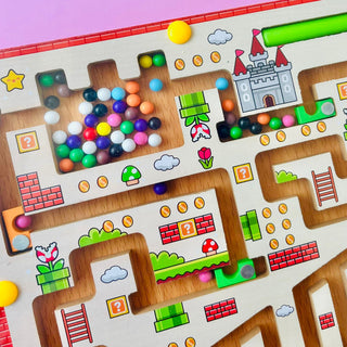 Colorful Magnetic Mario Location Maze for Kids