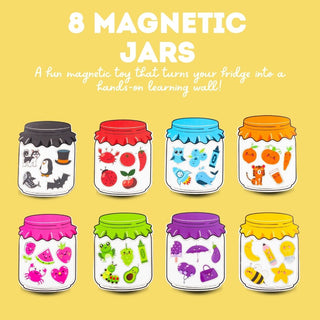 Cots and Cuddles Magnetic Color Sorting Jar Design Set for Kids 8pc
