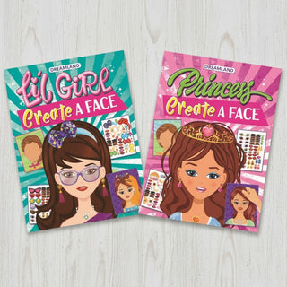 Lil Girl  & Princess Create a Face pack -2, Activity book for girls