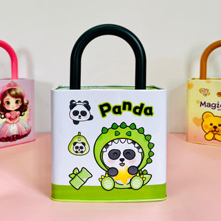 Kids Piggy Bank with Lock – Cute Cartoon Savings Box with Handle