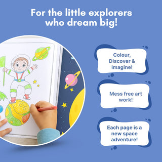 Cots and Cuddles Cartoon Colouring Book for Kids (Space)