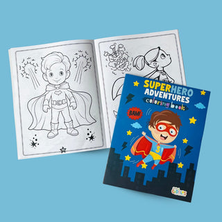 Pack of 10 | Cots and Cuddles Cartoon Colouring Book for Kids - 69 per pcs- (Superhero)