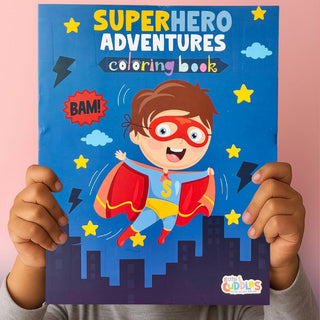 Pack of 10 | Cots and Cuddles Cartoon Colouring Book for Kids - 69 per pcs- (Superhero)