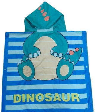 Snuggly Joy: Adorable Cartoon Print Hooded Microfiber Baby Bath Towel