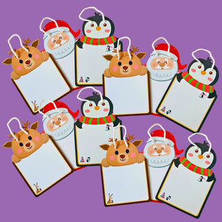 Pack of 12 | Cots and Cuddles Christmas Design Write and Wipe Board for Kids