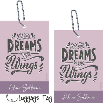 Luggage Tag - Wings to Dream - Pack of 2 Tags - PREPAID ONLY