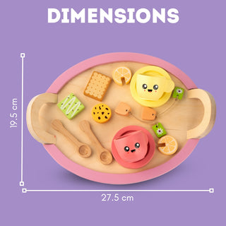 Cots and Cuddles Premium Quality Wooden Tea Party Set for Kids