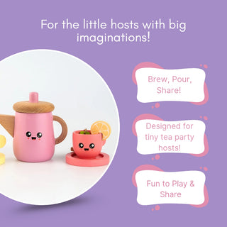 Cots and Cuddles Premium Quality Wooden Tea Party Set for Kids