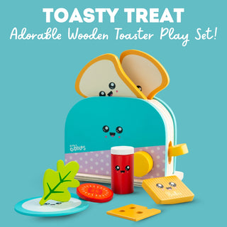 Cots and Cuddles Premium Quality Wooden Bread Toaster Toy for Kids