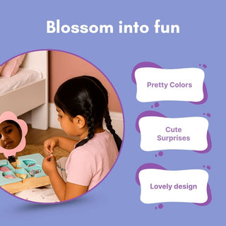 Cots and Cuddles Wooden Flower Design Dressing Table Pretend Play for Kids