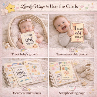 Baby Milestones Flashcards -Pack of 24