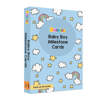 Baby Boy Milestone Cards- Pack of 24