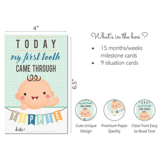 Baby Boy Milestone Cards- Pack of 24