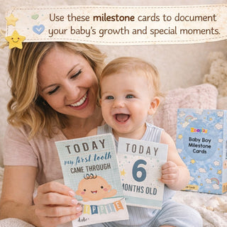 Baby Boy Milestone Cards- Pack of 24