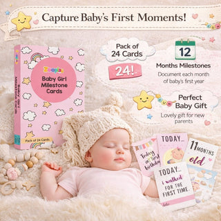 Baby Girl Milestone Cards- Pack of 24