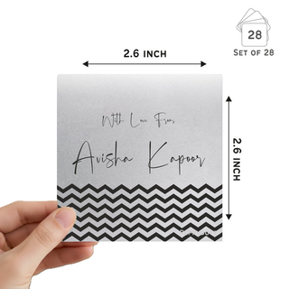 Silver Gift Tag - Zig Zag (PREPAID)