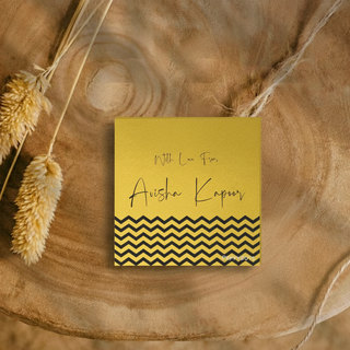 Golden Gift Tag - Zig Zag (PREPAID)