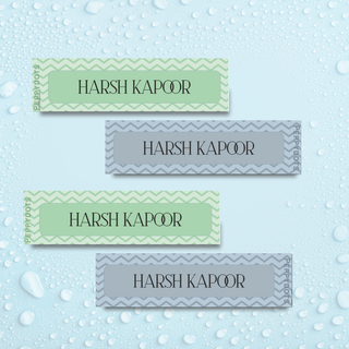 Waterproof Labels -  Zig Zag - Pack of 88 labels - PREPAID ONLY (Dispatch in 5-6 Days)