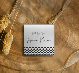 Silver Gift Tag - Zig Zag (PREPAID)