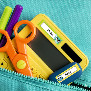 Waterproof Labels - Zig Zag Owl - Pack of 88 labels - PREPAID ONLY  (Dispatch in 5-6 Days)