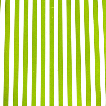 Green and White Strips Theme Printed Gift Wrapping Paper (Pack of 10)