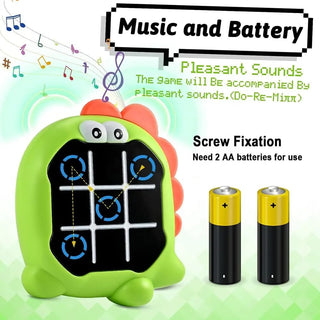 4-in-1 Electronic Tic Tac Toe & Memory Game – Portable Handheld Puzzle Console (Random Colour)