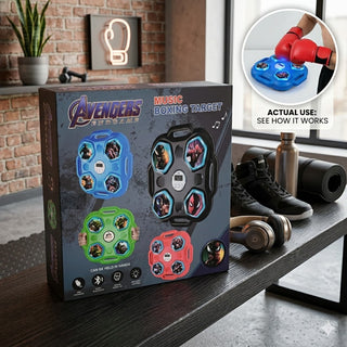 Avengers Music Boxing Target Set with LED Lights & Boxing Gloves