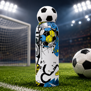 Football Cap Stainless Steel Water Bottle for Kids