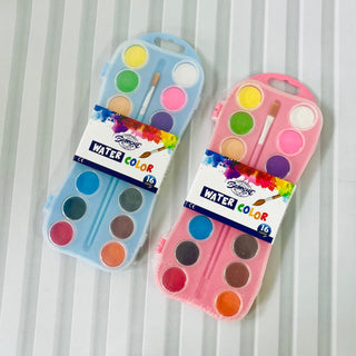 16 Shades Water Color Cake for Kids School & Home Art Supply 1pc Random