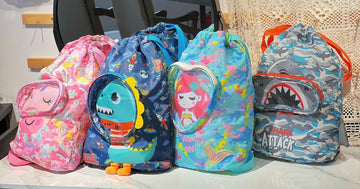 Cartoon Theme Swimming Bag with Wet & Dry Clothes Separation for Kids