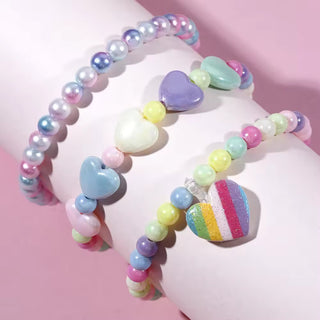 Korean Design Cute Acrylic Bead Bracelet Set for Kids (3pc)