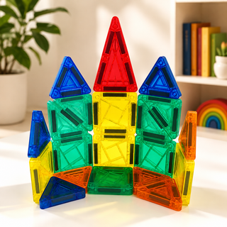 Magic Magnetic Tiles 26-Piece Building Set | STEM Toy for Kids