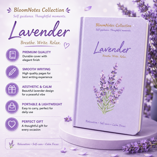 Lavender Journal | BloomNotes Collection — Aesthetic Purple Notebook for Girls