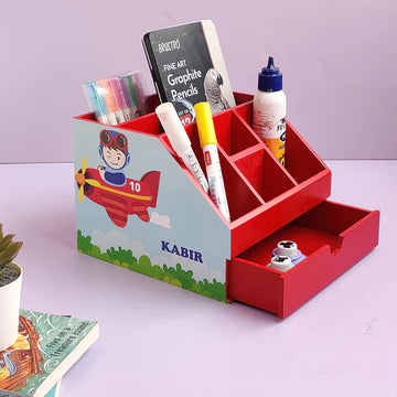 Stationery Stand with Drawer - Aeroplane (PREPAID ONLY)