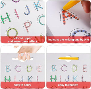 2-in-1 Magnetic Alphabet Tracing Board  for Kids - Capital and Small Alphabets
