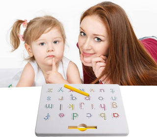 2-in-1 Magnetic Alphabet Tracing Board  for Kids - Capital and Small Alphabets