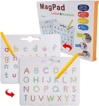 2-in-1 Magnetic Alphabet Tracing Board  for Kids - Capital and Small Alphabets