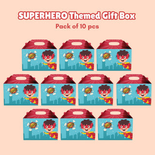 Superhero Theme Gift Paper Box Pack of 10