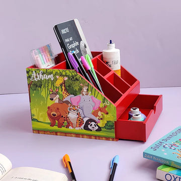 Stationery Stand with Drawer - Animal (PREPAID ONLY)