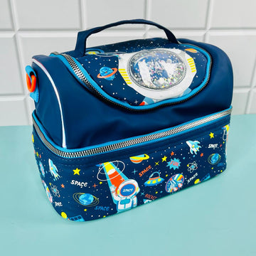 Premium Quality Multipurpose Double Decker Insulated Bag For Kids (Space)