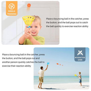 Pop N Catch / Launch and Catch the Ball Perfect for Backyard, Beach, Tailgate | Fun for Kids and Adults 2 Balls (Random Color)