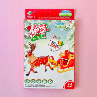 Christmas Theme 3D Puzzle Craft Toy for Kids (random 1pc)