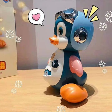 Interactive Musical Penguin Baby Toy: Waddling Movement, Lights, and Early Learning Fun