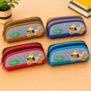 Cute Puppy Pencil Pouch for Kids | Large Capacity School Supply Organizer